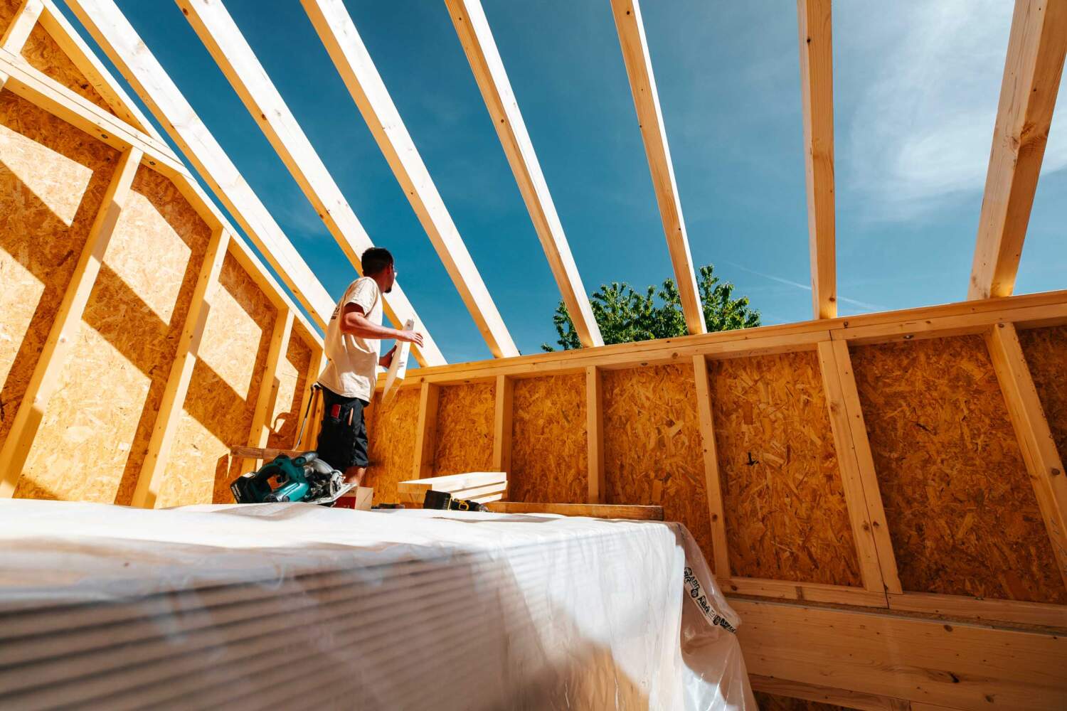 Construction écologique d'une ossature bois